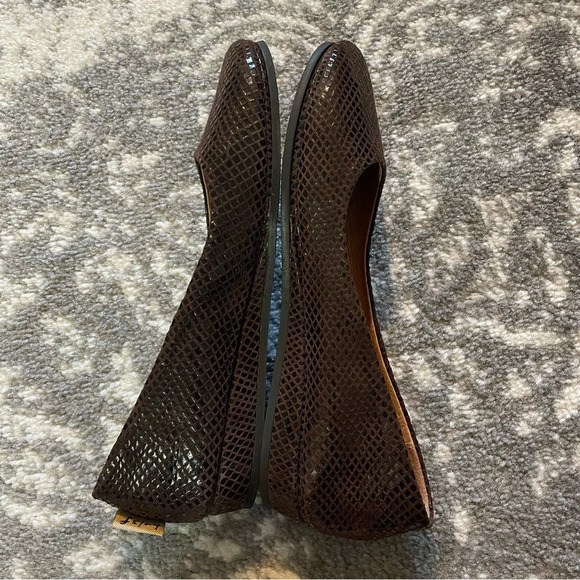 French Sole FS/NY Zeppa-Chocolate Snake Flats Made in Italy - Picture 9 of 10